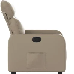 vidaXL Sillas-Sillón reclinable de cuero sintético color