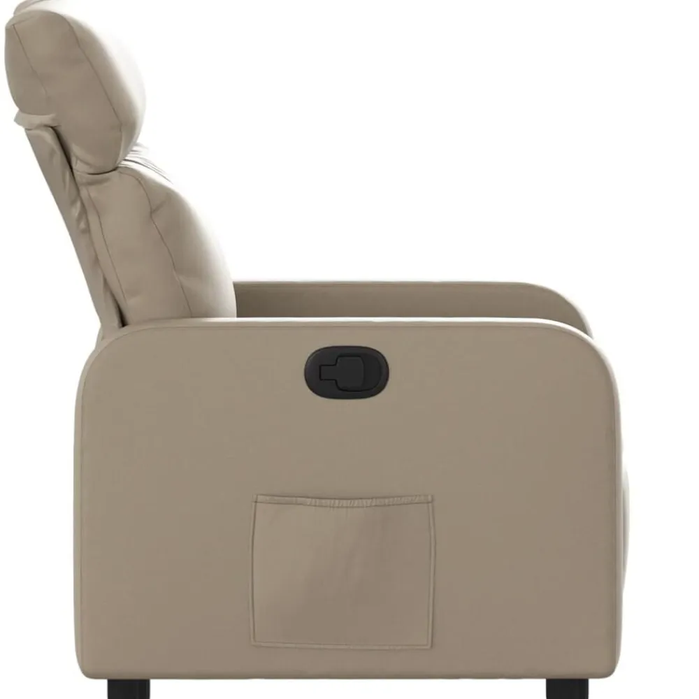 vidaXL Sillas-Sillón reclinable de cuero sintético color