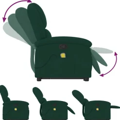 vidaXL Sillas-Sillón reclinable de masaje elevable terciopelo