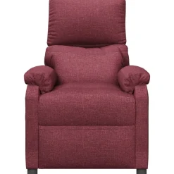 vidaXL Sillas-Sillón reclinable de tela rojo tinto