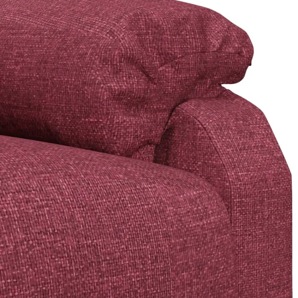 vidaXL Sillas-Sillón reclinable de tela rojo tinto