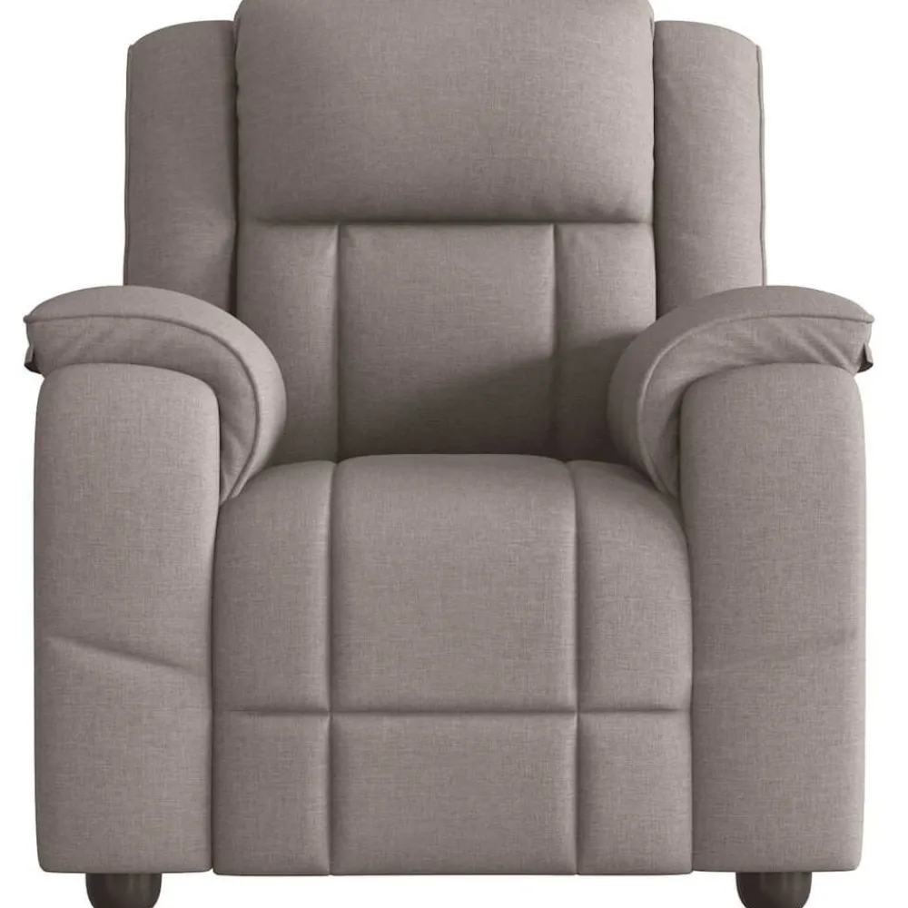 vidaXL Sillas-Sillón reclinable de tela gris taupe
