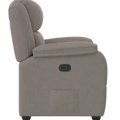 vidaXL Sillas-Sillón reclinable de tela gris taupe