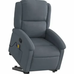 vidaXL Sillas-Sillón reclinable de masaje elevable terciopelo