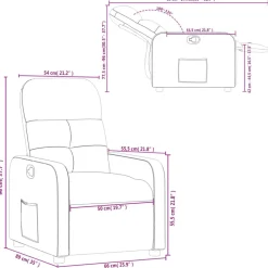 vidaXL Sillón reclinable de tela Verde oscuro Online