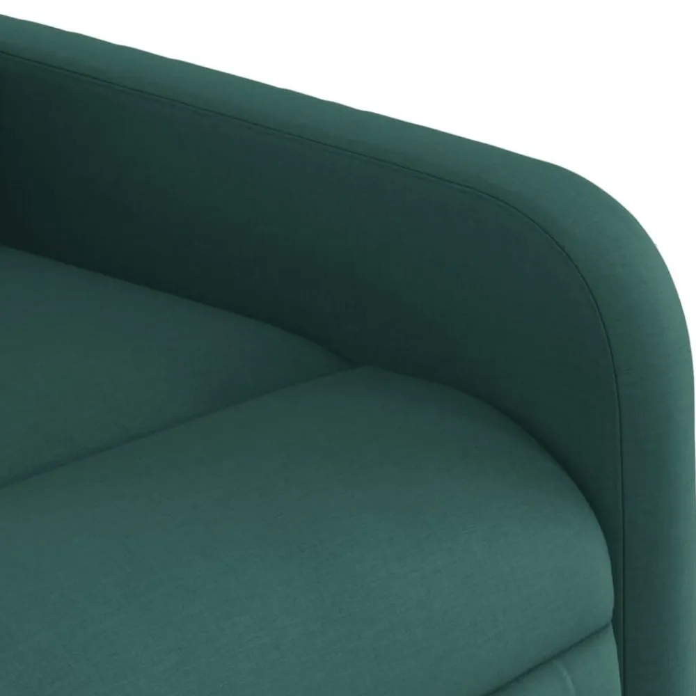 vidaXL Sillón reclinable de tela Verde oscuro Online