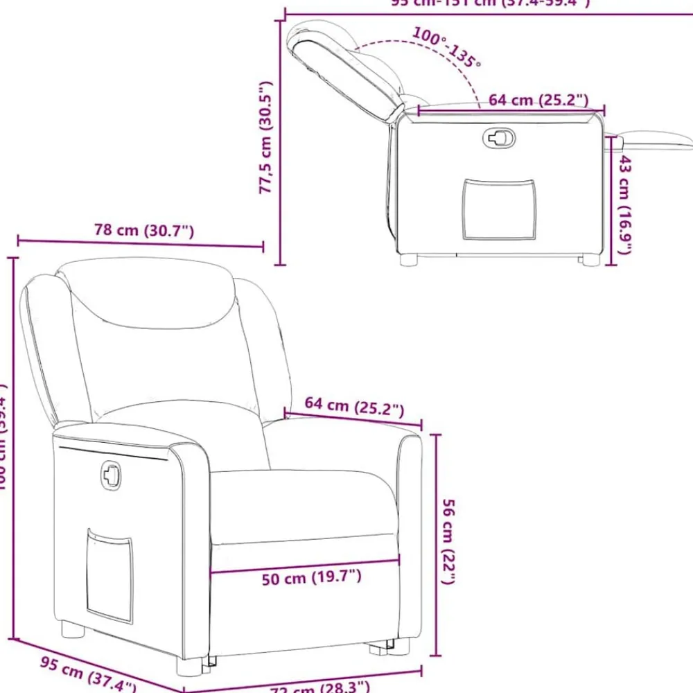 vidaXL Sillón reclinable elevable tela Negro Hot