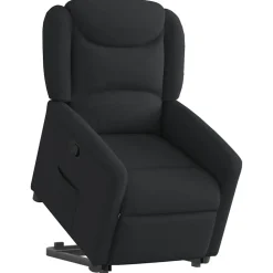 vidaXL Sillón reclinable elevable tela Negro Hot