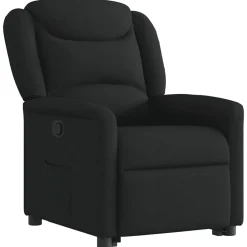 vidaXL Sillón reclinable elevable tela Negro Hot
