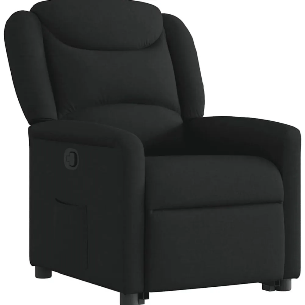 vidaXL Sillón reclinable elevable tela Negro Hot