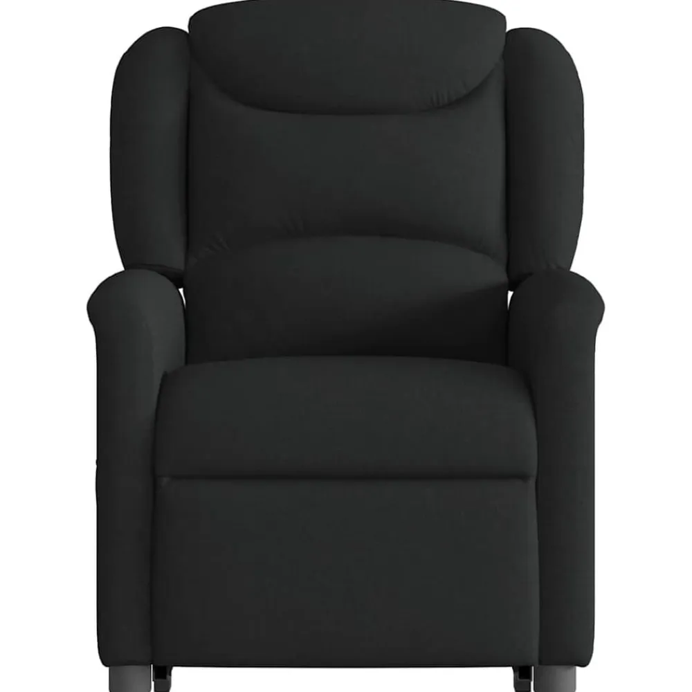 vidaXL Sillón reclinable elevable tela Negro Hot