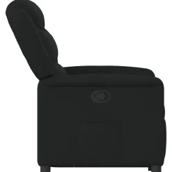 vidaXL Sillón reclinable elevable tela Negro Hot