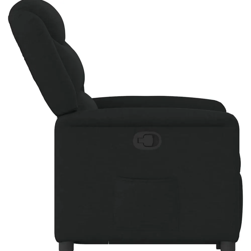 vidaXL Sillón reclinable elevable tela Negro Hot