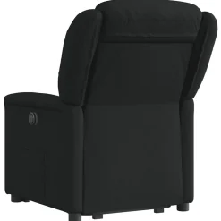 vidaXL Sillón reclinable elevable tela Negro Hot