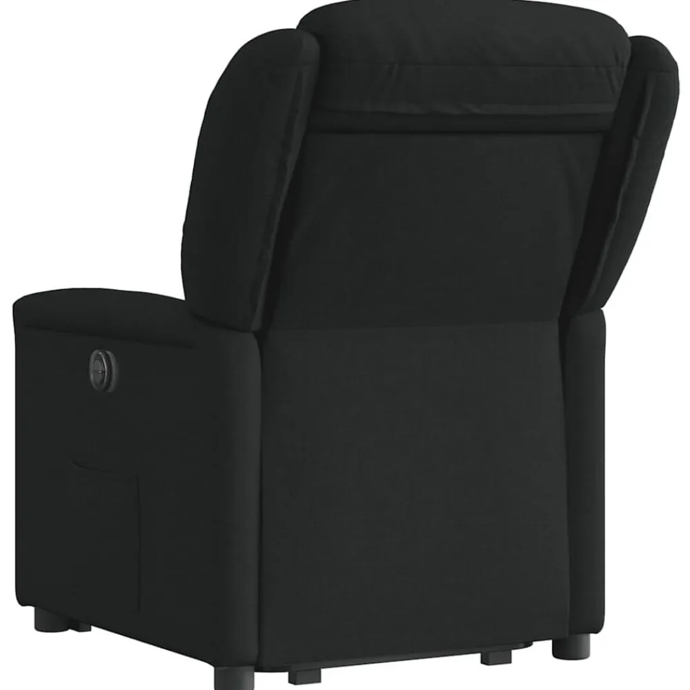vidaXL Sillón reclinable elevable tela Negro Hot