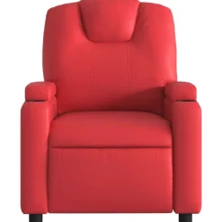 vidaXL Sillas-Sillón reclinable eléctrico de cuero sintético
