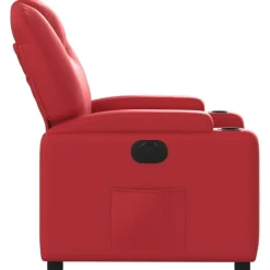 vidaXL Sillas-Sillón reclinable eléctrico de cuero sintético