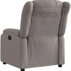 vidaXL Sillas-Sillón reclinable eléctrico tela gris