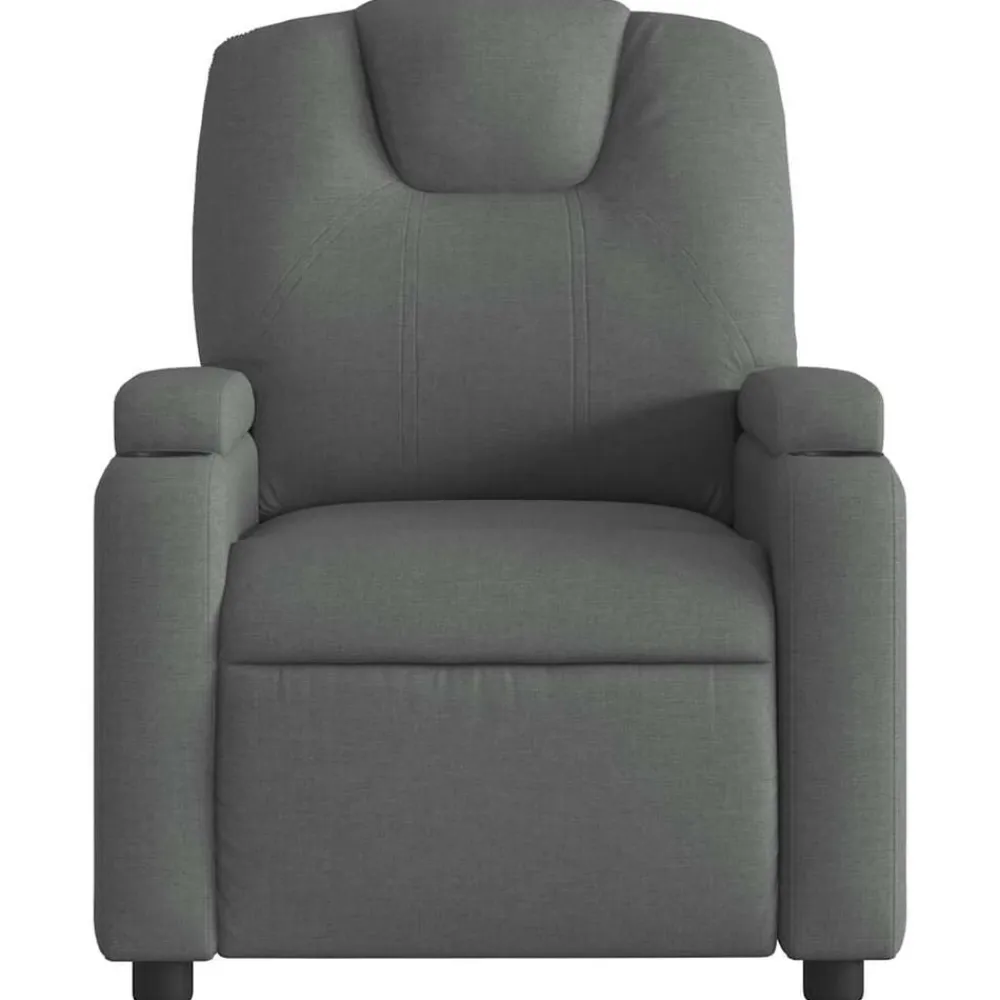 vidaXL Sillón reclinable eléctrico de tela Gris oscuro Sale