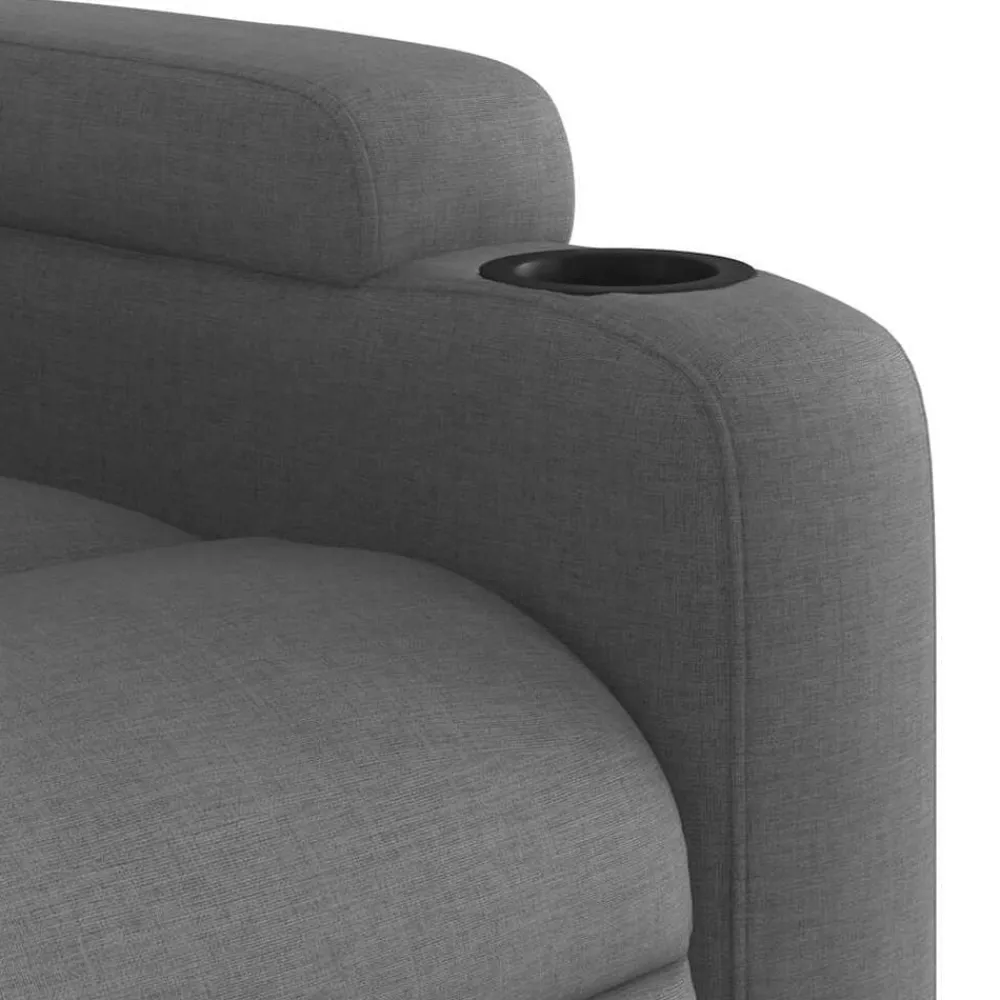 vidaXL Sillón reclinable eléctrico de tela Gris oscuro Sale