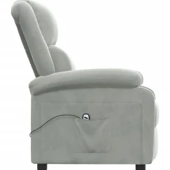 vidaXL Sillas-Sillón reclinable eléctrico de terciopelo