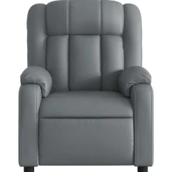 vidaXL Sillón reclinable eléctrico de cuero sintético Gris Online