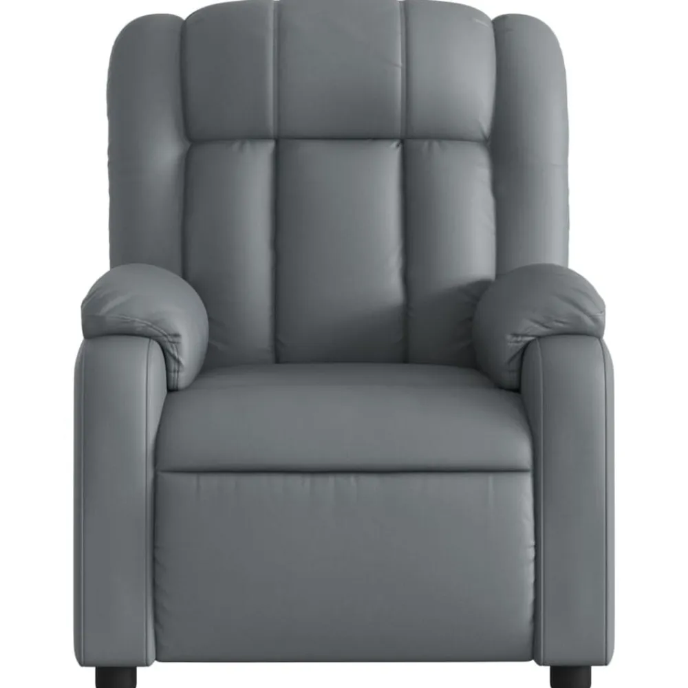 vidaXL Sillón reclinable eléctrico de cuero sintético Gris Online