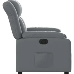 vidaXL Sillón reclinable eléctrico de cuero sintético Gris Online