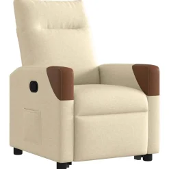 vidaXL Sillas-Sillón reclinable elevable de tela color