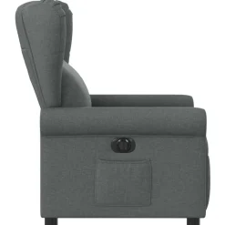 vidaXL Sillón reclinable eléctrico de tela Gris oscuro Sale