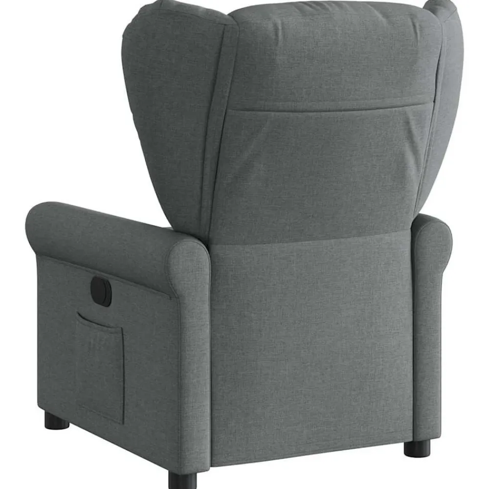 vidaXL Sillón reclinable eléctrico de tela Gris oscuro Sale