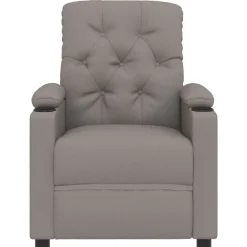 vidaXL Sillas-Sillón reclinable eléctrico tela gris
