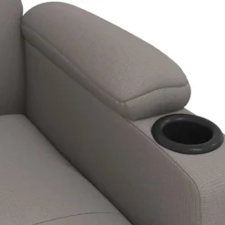 vidaXL Sillas-Sillón reclinable eléctrico tela gris