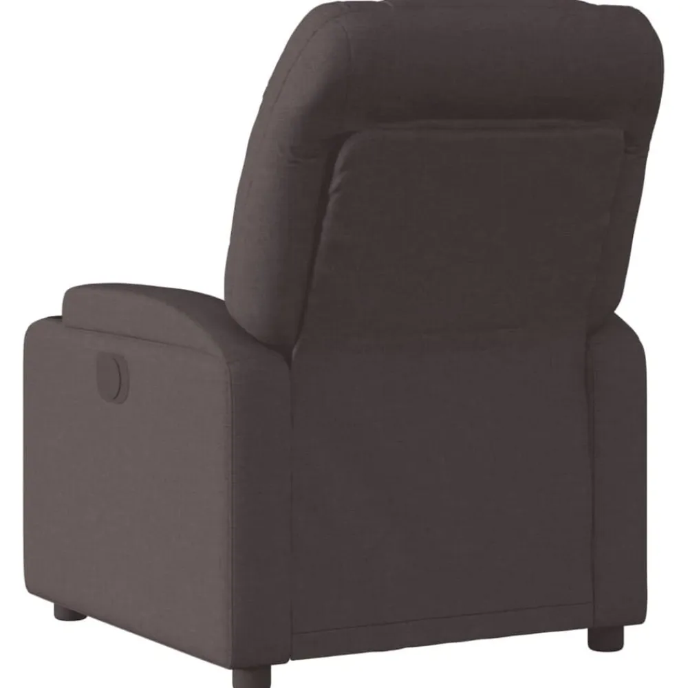 vidaXL Sillón reclinable eléctrico tela marrón oscuro Marrón oscuro Best