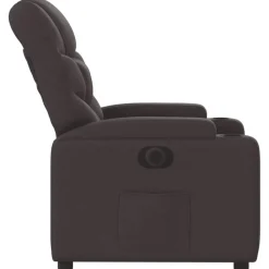 vidaXL Sillón reclinable eléctrico tela marrón oscuro Marrón oscuro Best