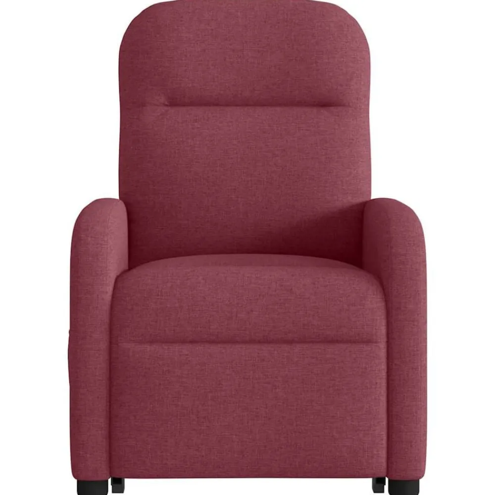 vidaXL Sillón reclinable elevable tela rojo tinto Rojo vino tinto Online