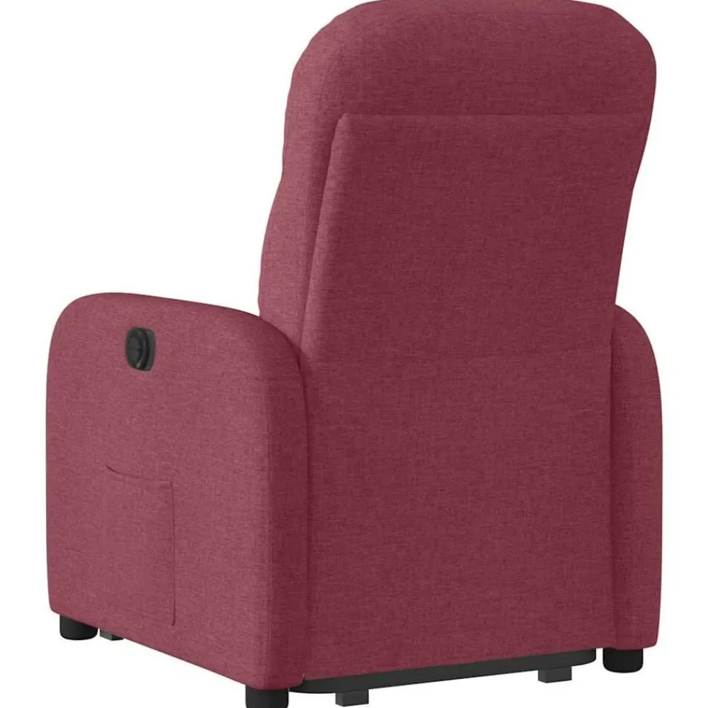 vidaXL Sillón reclinable elevable tela rojo tinto Rojo vino tinto Online