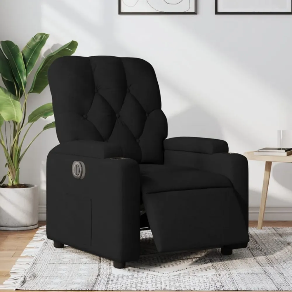 vidaXL Sillas-Sillón reclinable eléctrico de tela
