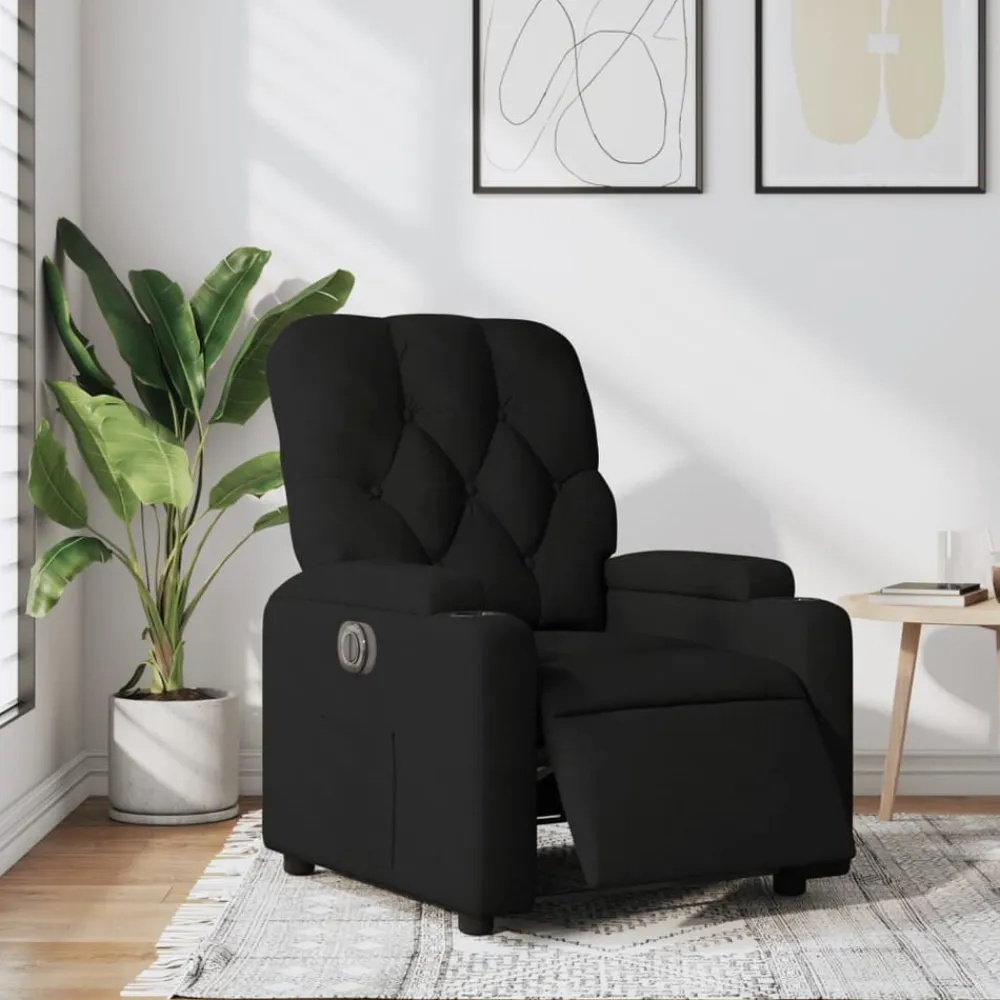 vidaXL Sillas-Sillón reclinable eléctrico de tela