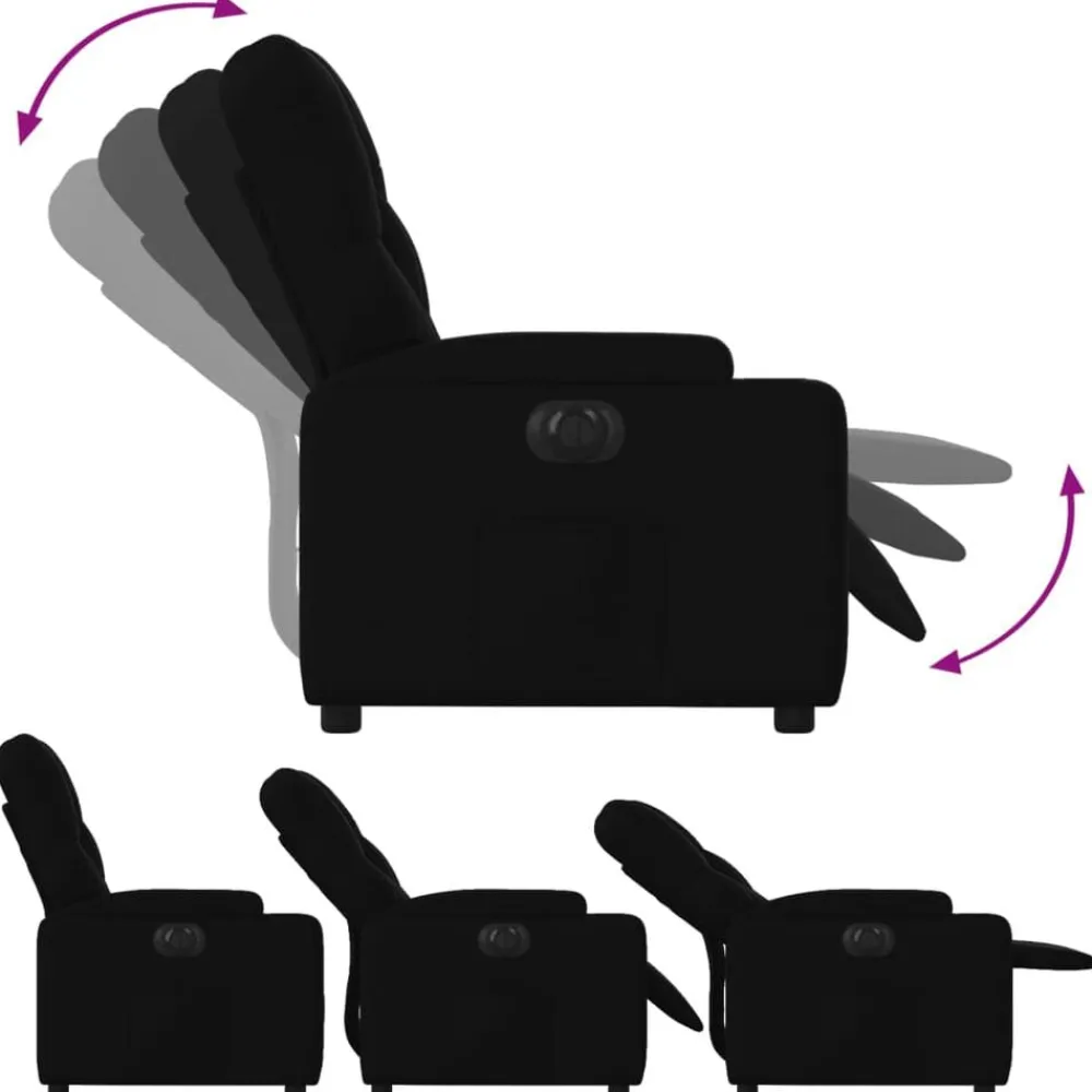 vidaXL Sillas-Sillón reclinable eléctrico de tela