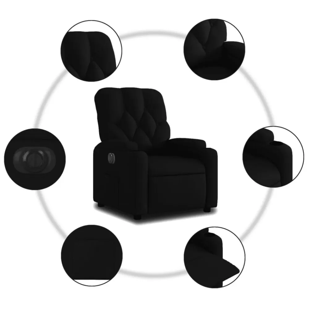 vidaXL Sillas-Sillón reclinable eléctrico de tela