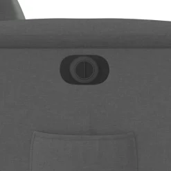 vidaXL Sillón reclinable eléctrico de tela Gris oscuro Outlet