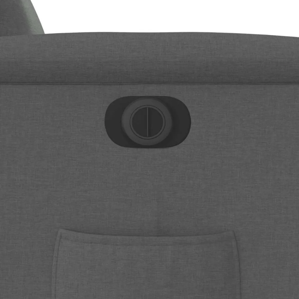 vidaXL Sillón reclinable eléctrico de tela Gris oscuro Outlet