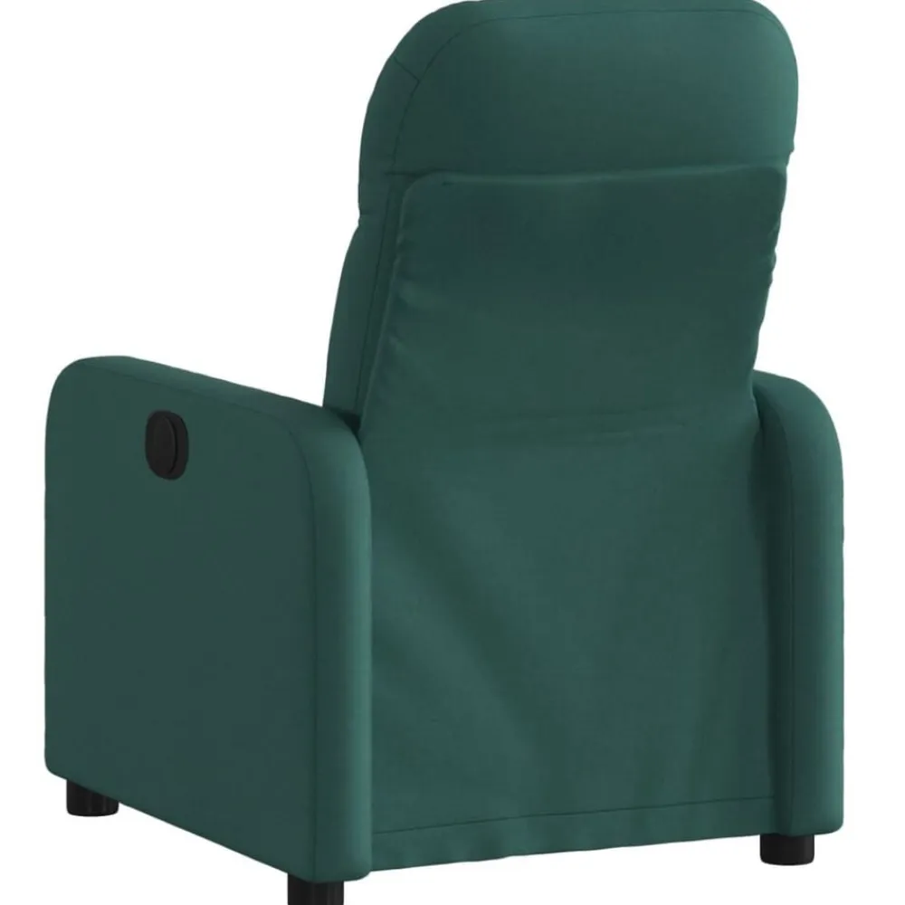 vidaXL Sillón reclinable eléctrico tela Verde oscuro Online
