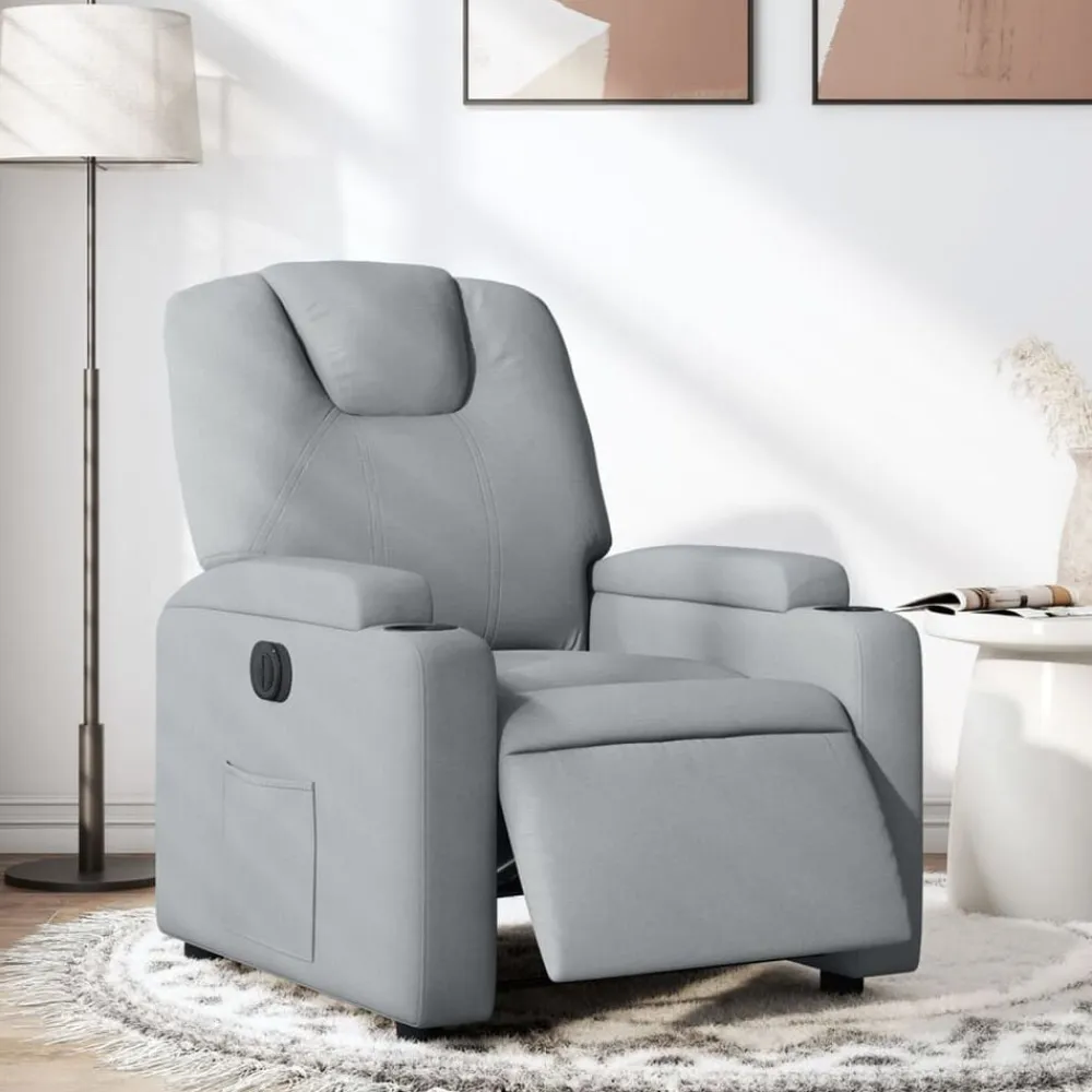 vidaXL Sillas-Sillón reclinable eléctrico tela