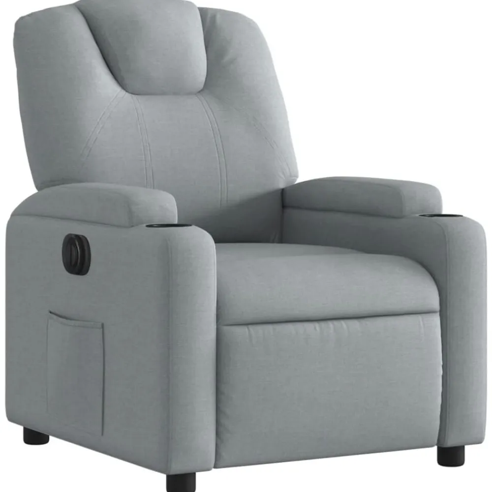 vidaXL Sillas-Sillón reclinable eléctrico tela