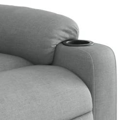 vidaXL Sillón reclinable eléctrico tela Gris claro Clearance