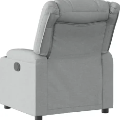 vidaXL Sillón reclinable eléctrico tela Gris claro Clearance