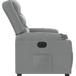 vidaXL Sillón reclinable eléctrico tela Gris claro Clearance