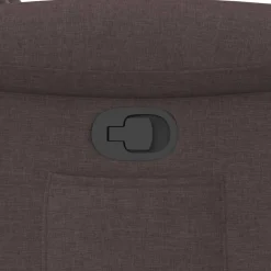 vidaXL Sillas-Sillón reclinable elevable tela marrón oscuro